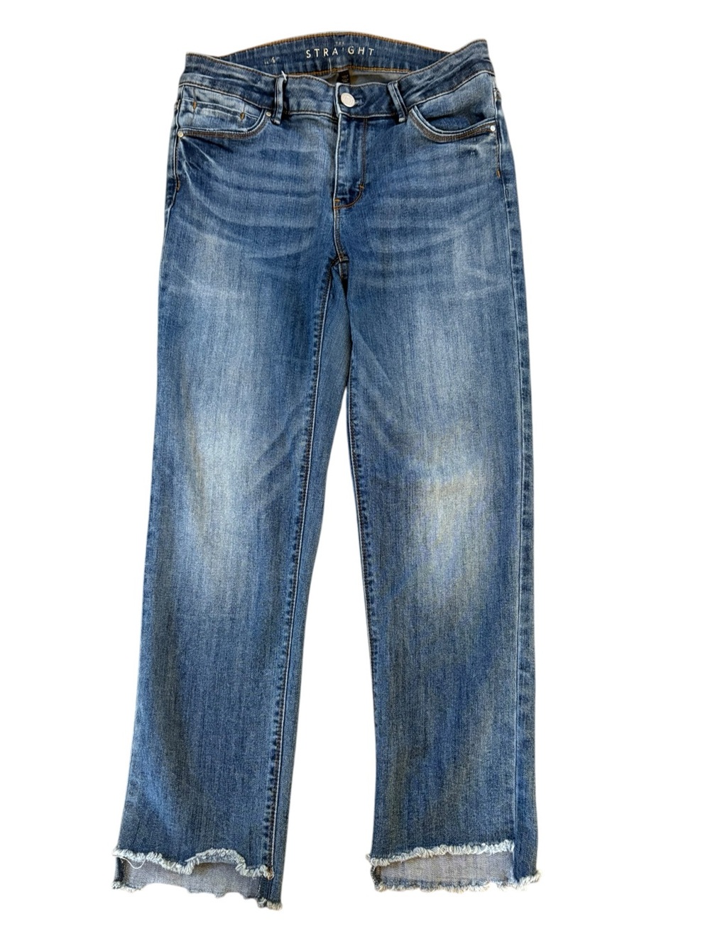 White House Black Market The Straight Fringe Ankle Jeans.  Size 4